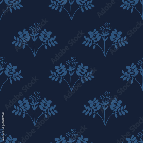 Seamless hand-drawn floral ...