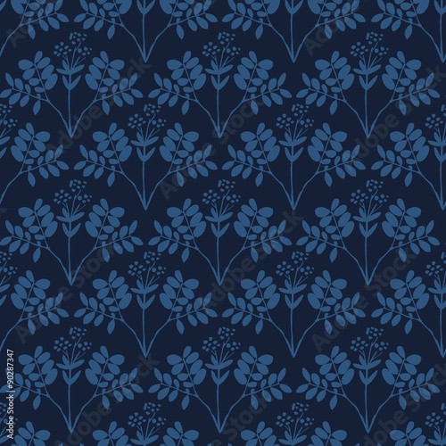 Seamless hand-drawn floral ...