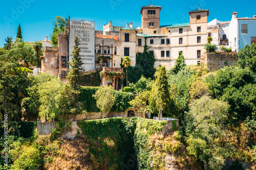 Obraz na płótnie Palacio del Rey Moro and hanging gardens in Ronda, Spain.
