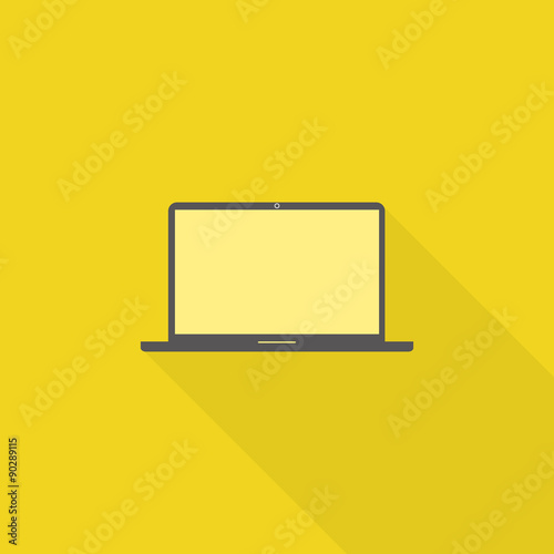 aptop icon , illustration, flat design