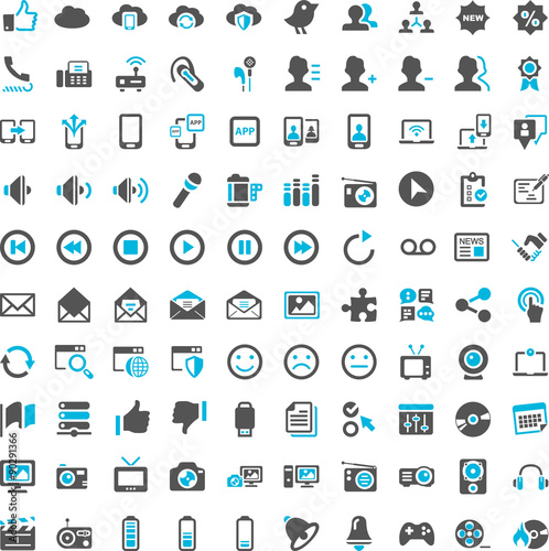 Communication Social Media Iconset blue