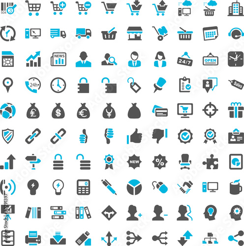 Work Business Internet Web Iconset blue
