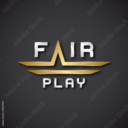 EPS10 vector fair play text icon
