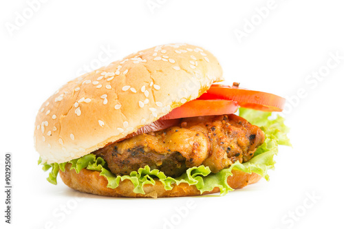 Classic Big hamburger isolate