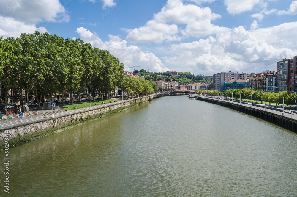 Naklejka premium Bilbao River