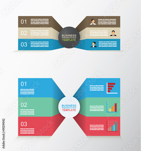 Set of two sided business template