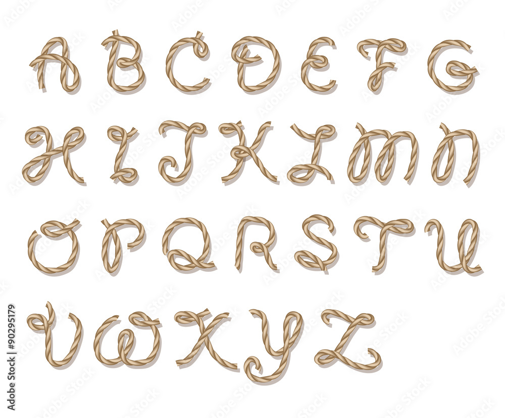 Rope alphabet Rope alphabet