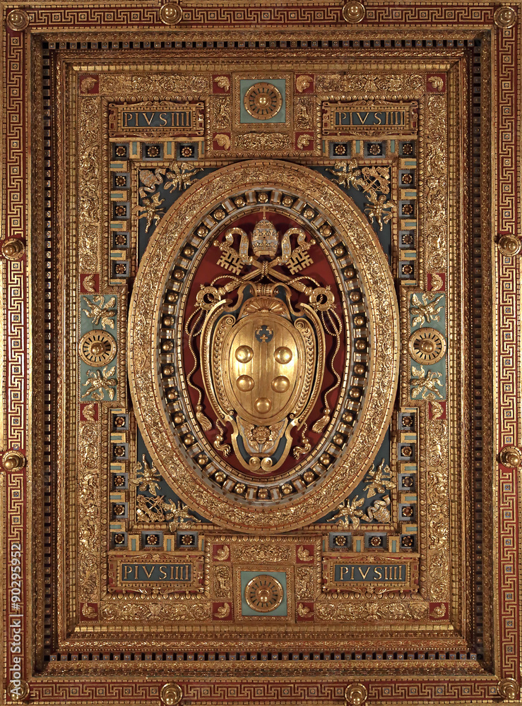 Rich gilded ceiling inlaid in St. John Lateran