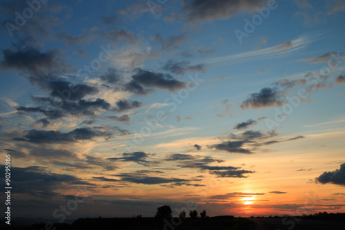 Sunset sky and clouds Landscape