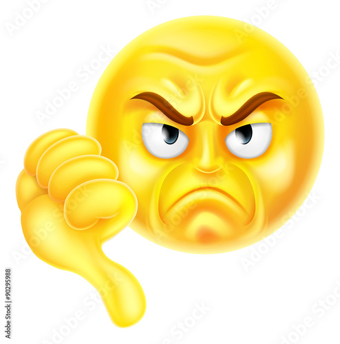 Thumbs down emoji smiley