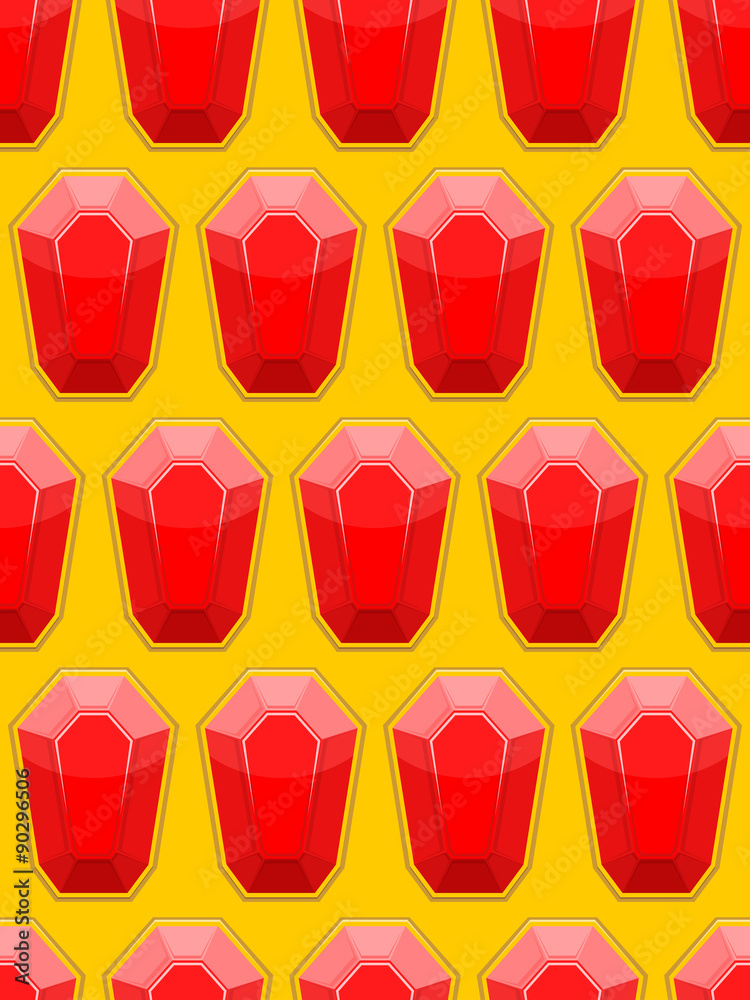 Precious stones seamless background. Red jewelry stones rubies. Precious stones seamless background. Red jewelry stones rubies.