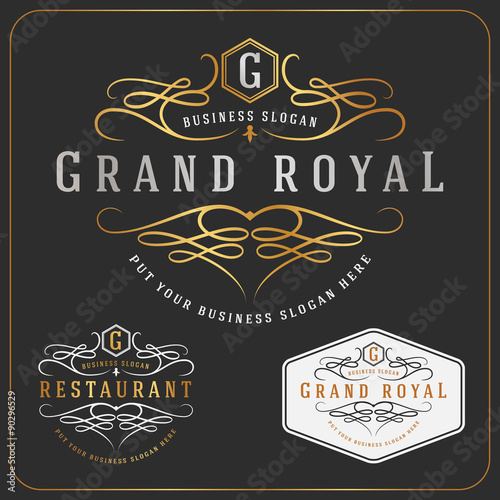Luxurious Royal Logo Vector Re-sizable Design Template Suitable For Businesses and Product Names, Luxury industry like Resort, Spa, Hotel, Wedding, Restaurant and Real estate.