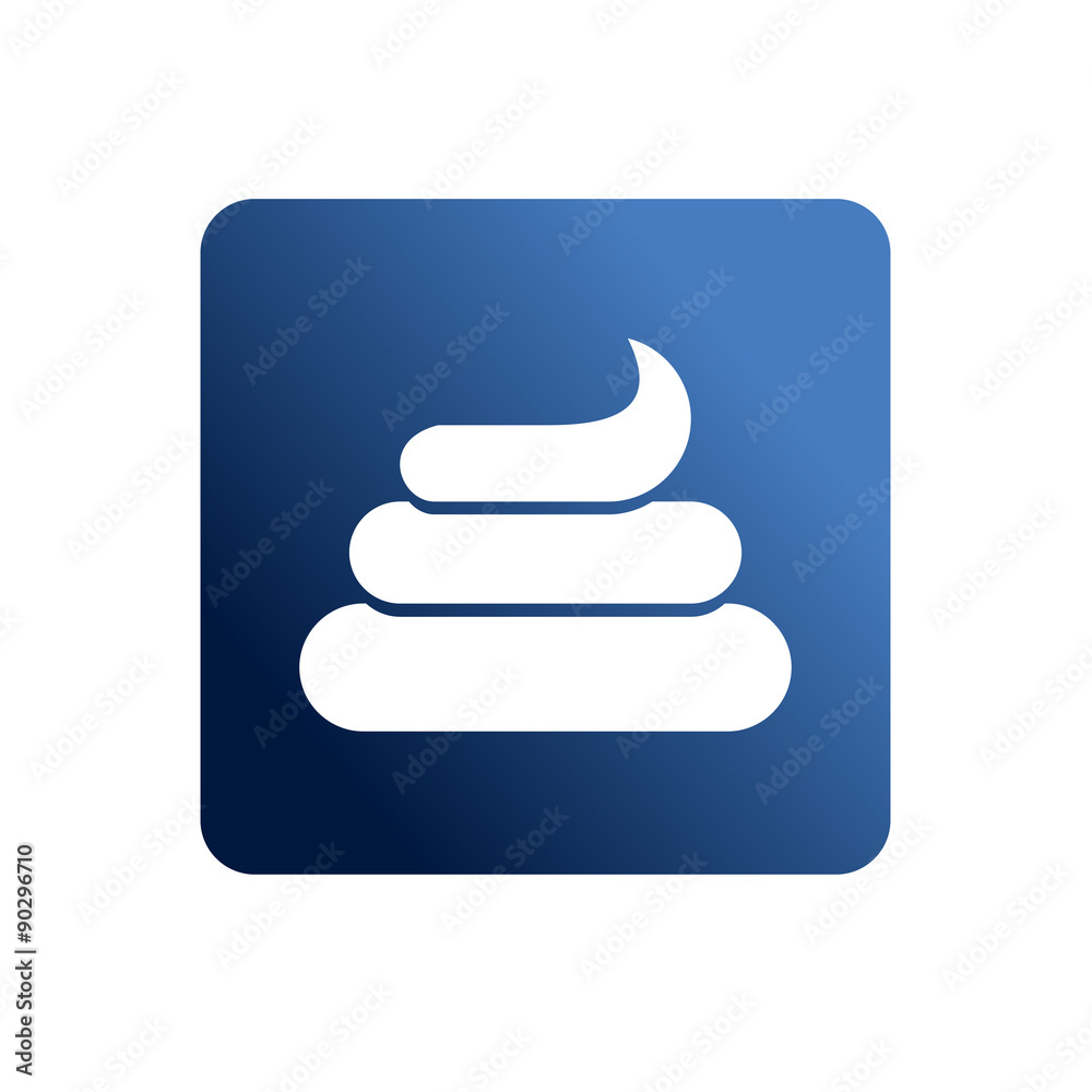 Turd flat Web icon. Shit on a blue background. Social networking Turd flat Web icon. Shit on a blue background. Social networking