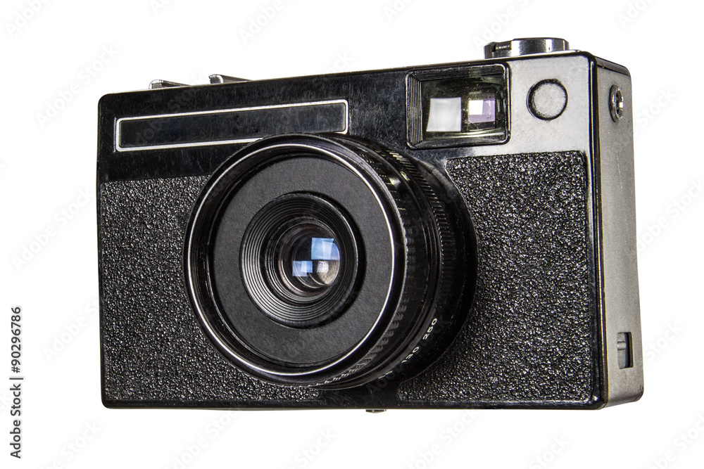 Old camera, isolated on white background,with clipping path