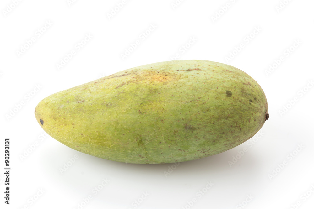 fresh green mango on white background fresh green mango on white background