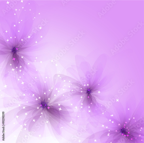 Vector background with flowers