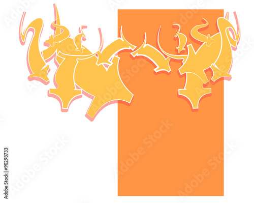 Flèches orange