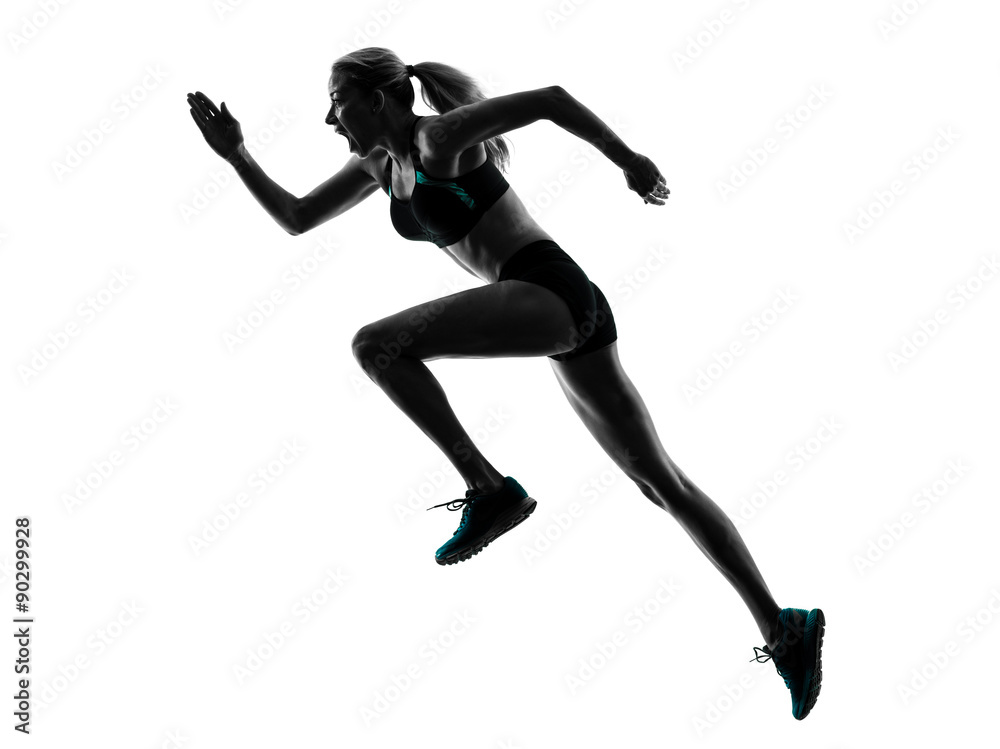 woman runner running jogger jogging silhouette woman runner running jogger jogging silhouette