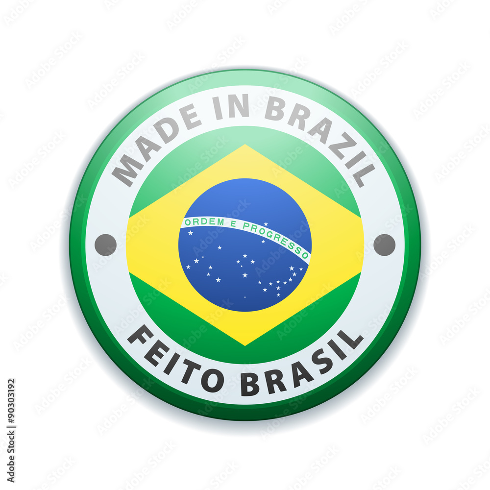 Fototapeta premium Made in Brazil (non-English text - Made in Brazil)