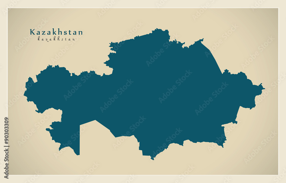 Modern Map - Kazakhstan KZ