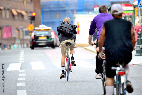 Commuters on bikes © connel_design