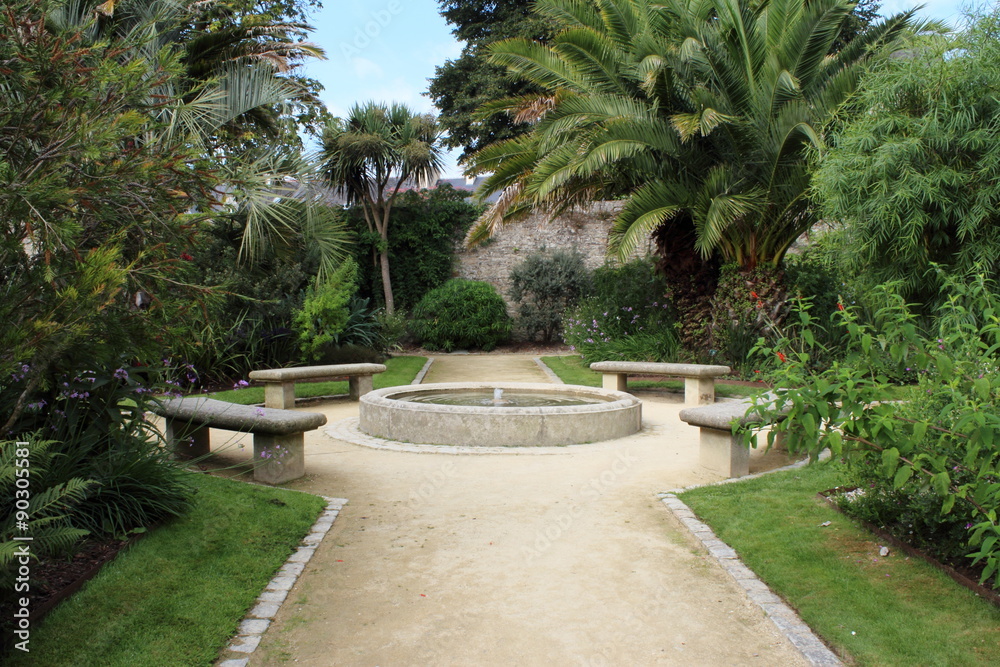 Le Jardin de la Retraite à Quimper ville touristique en Bretagne, France.