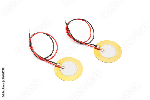 Piezoelectric Buzzer and Sensor with Lead Wire