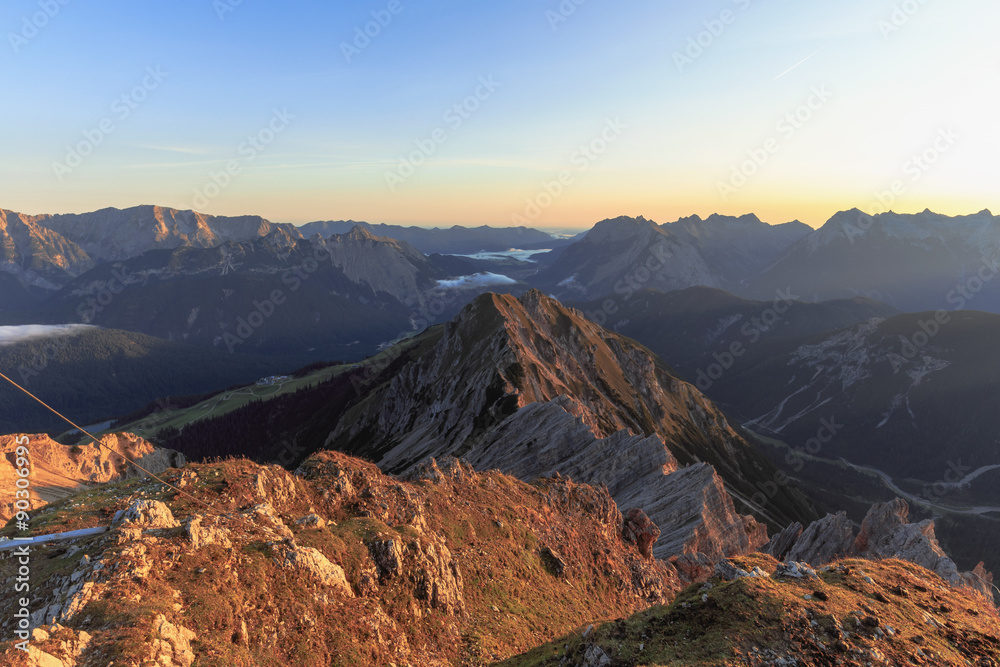 Eastern Karwendel High Mountains in Austria in Tyrol