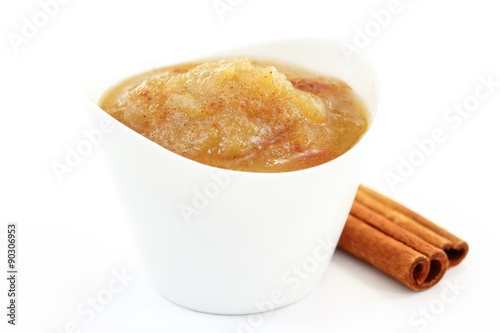 Canvas Print Applesauce isolated on white