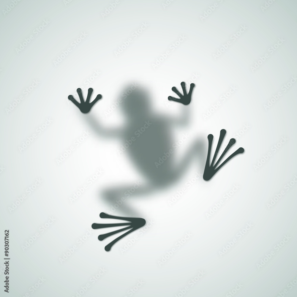 Obraz premium Diffuse Frog Silhouette Shadow Abstract Vector Image.