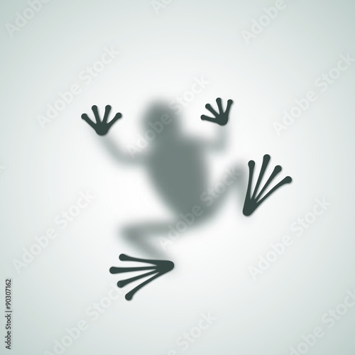 Diffuse Frog Silhouette Shadow Abstract Vector Image.