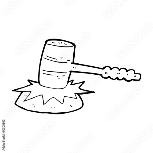 cartoon gavel banging