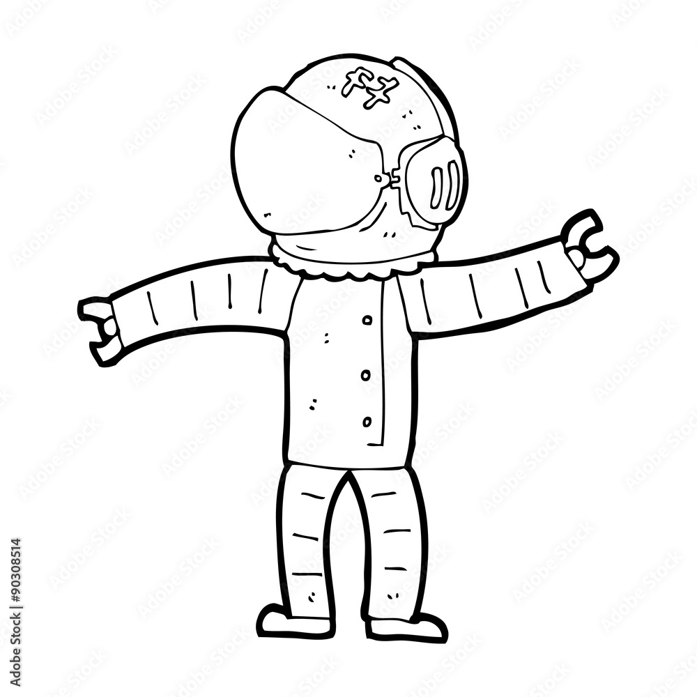 Obraz premium cartoon astronaut