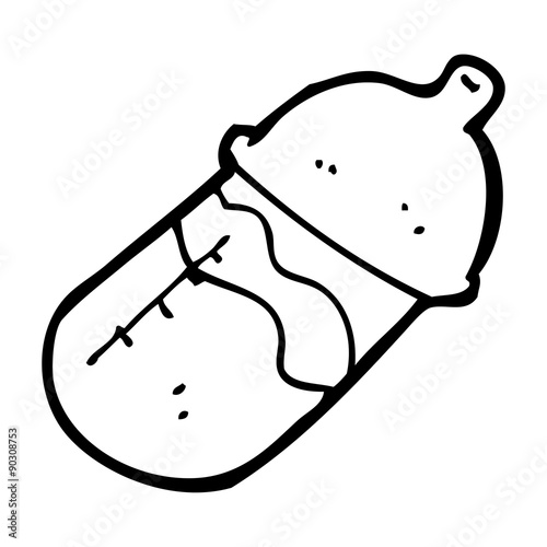 cartoon baby milk bottle