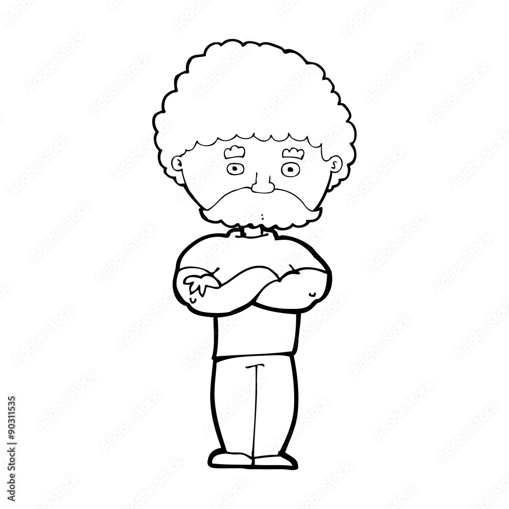 cartoon dad with folded arms cartoon dad with folded arms