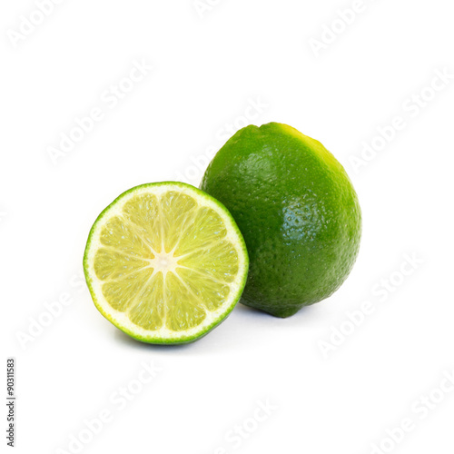 Limes cut and whole