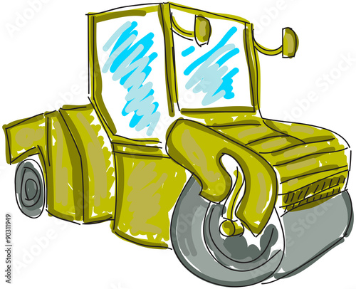Drawn asphalt spreader