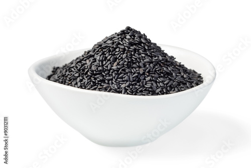 black sesame in the bowl, (large depth of field, taken with tilt shift lens) photo