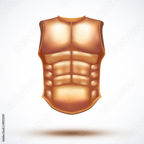 Golden ancient gladiator body armor
