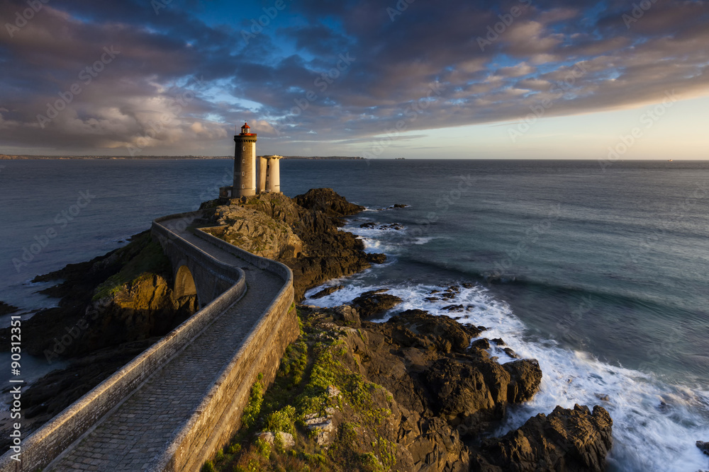 Leuchtturm Petit Minou am Atlantik in der Bretagne, Frankreich