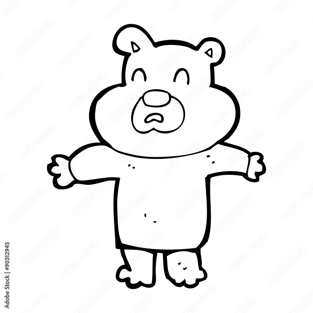 Obraz premium cartoon unhappy bear