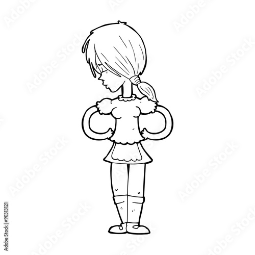 cartoon waitress