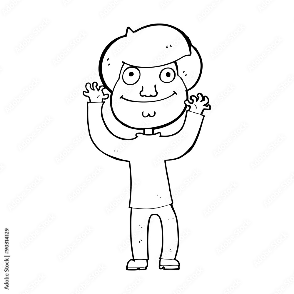 Fototapeta premium cartoon happy boy