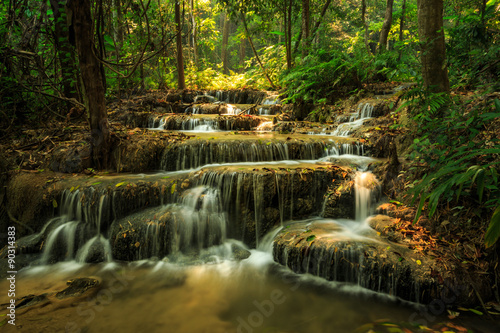 wonderful waterfall in thailand  Pugang waterfall chiangrai
