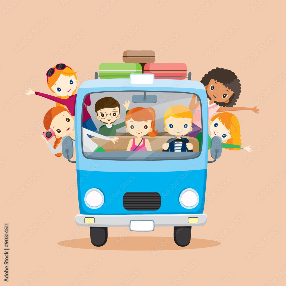 People on van driving to travel, journey trips, adventure, transportation People on van driving to travel, journey trips, adventure, transportation