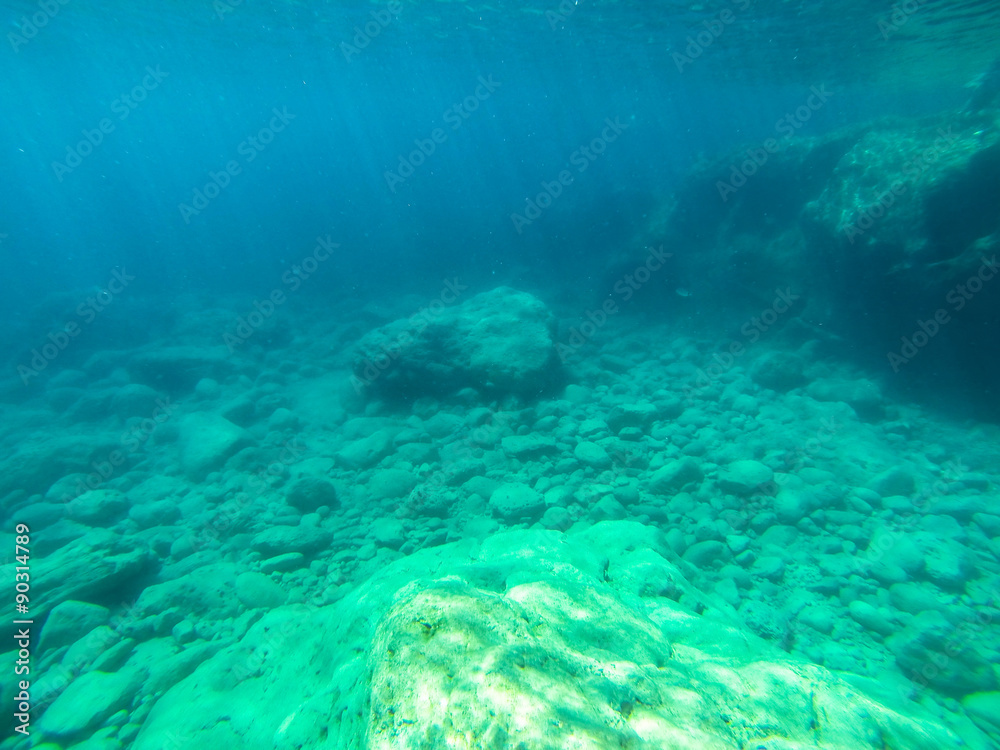 Fototapeta premium snorkerilng in the seas of Sicily