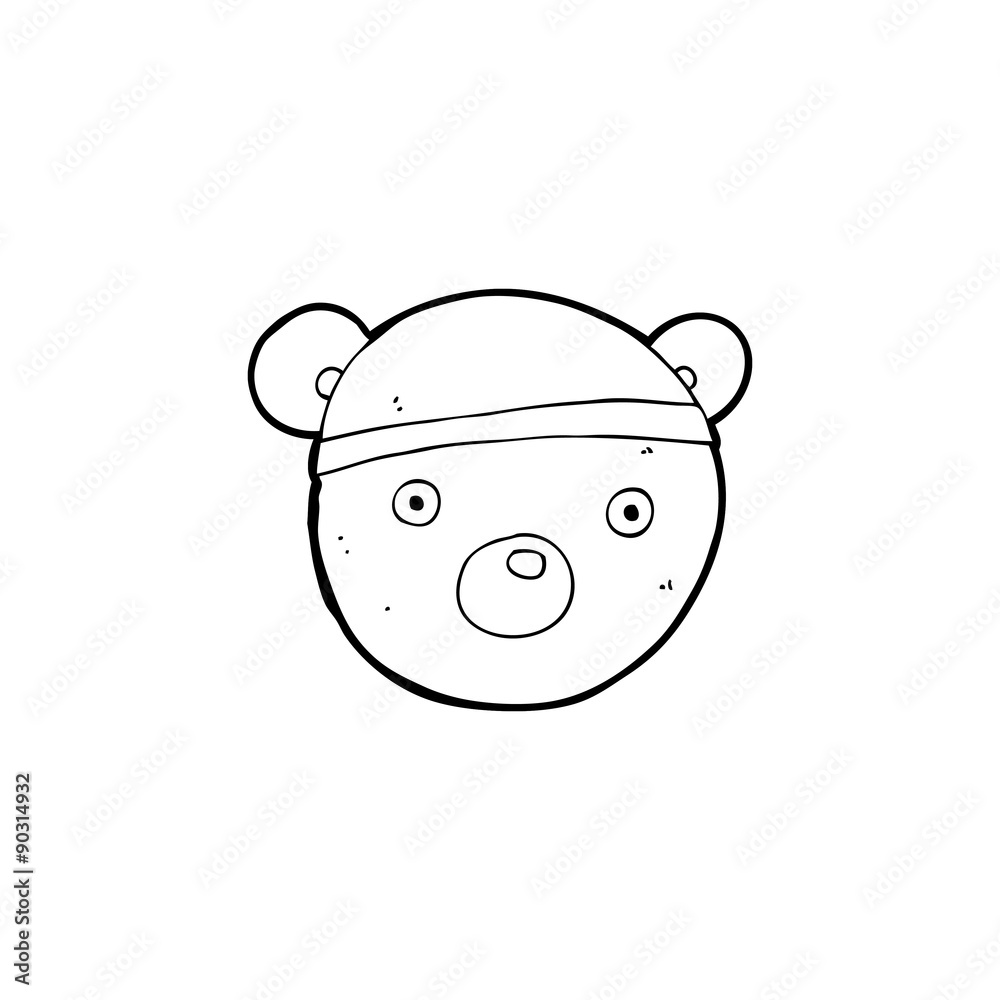 cartoon teddy bear hat
