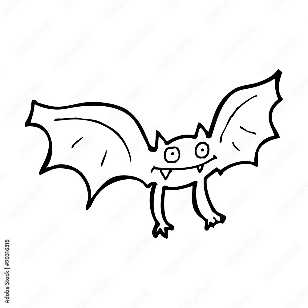 Obraz premium cartoon vampire bat