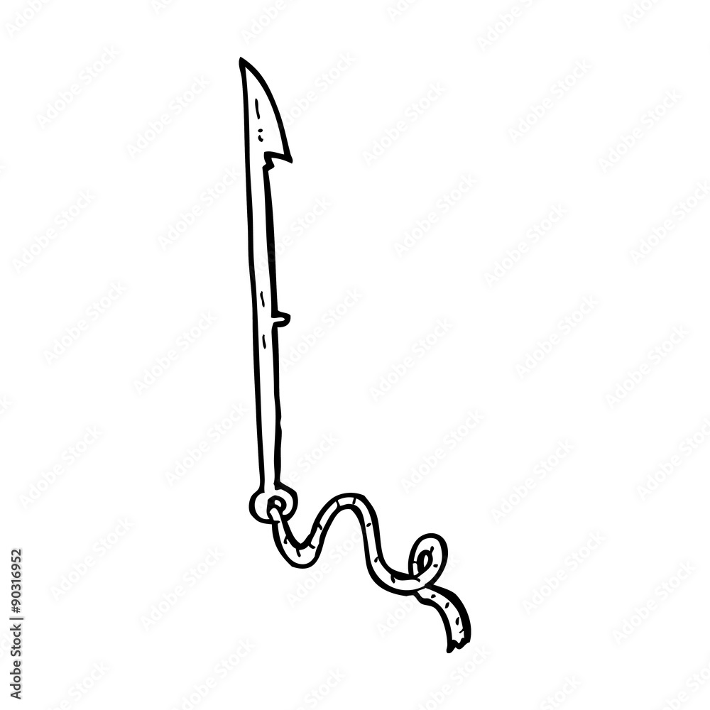 cartoon whaling harpoon