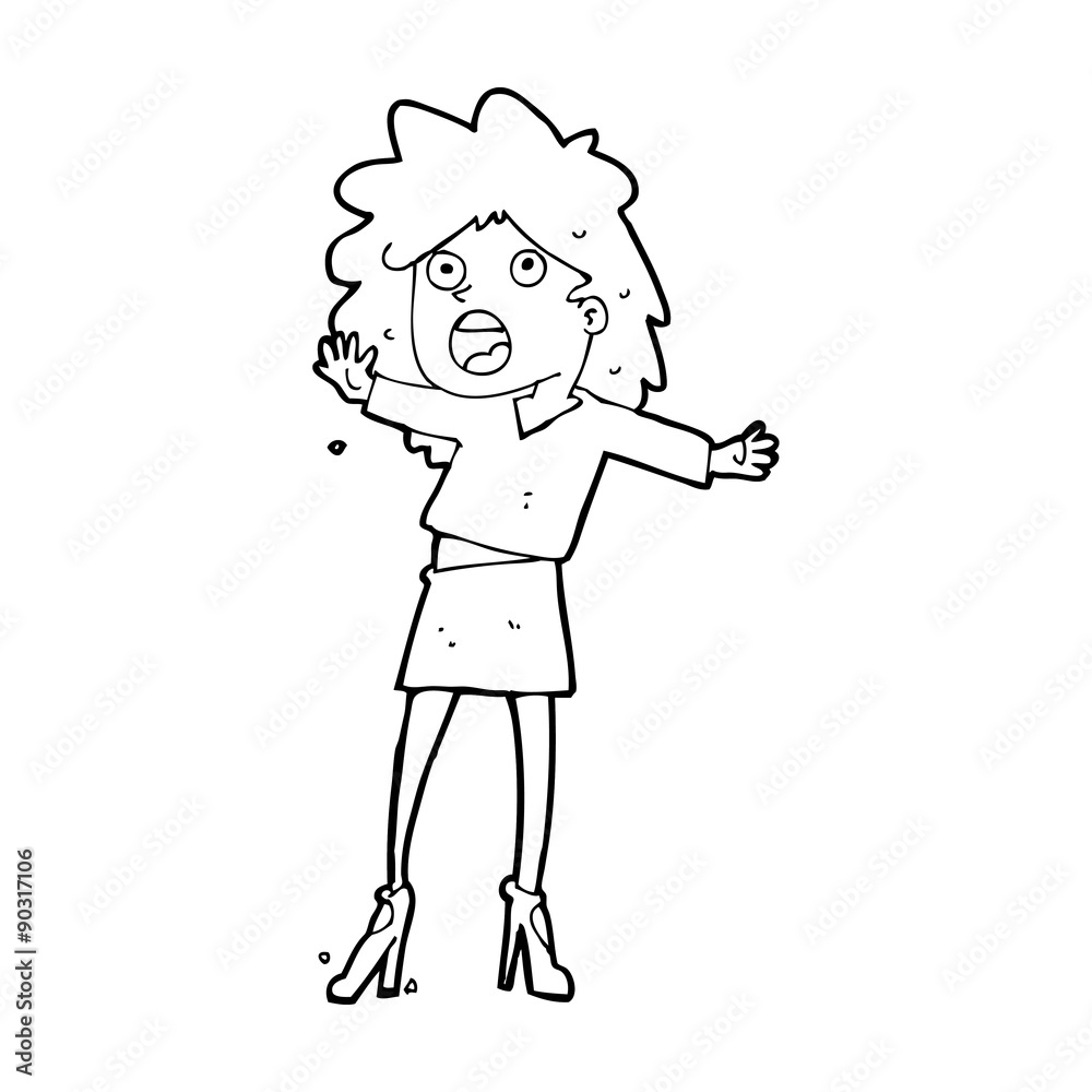 cartoon woman having trouble walking in heels cartoon woman having trouble walking in heels
